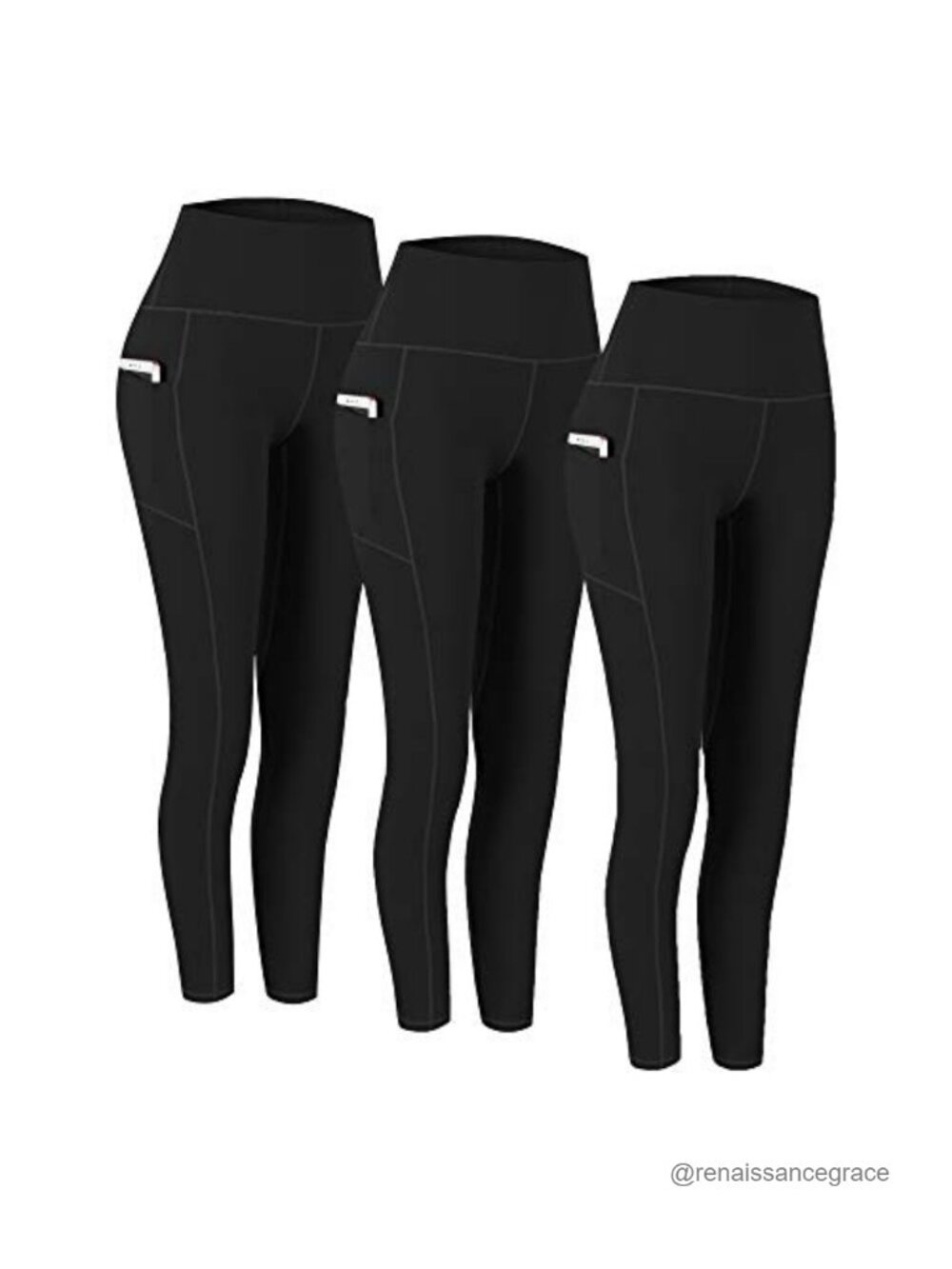 High Waist Yoga Pants with Pockets Women Leggings 4 Way Stretch